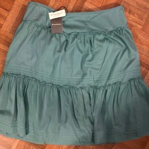 NWT Tommy Bahama cotton/silk green skirt.